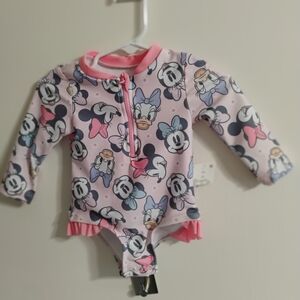 Disney Pink and Purple Kids Swim One Piece